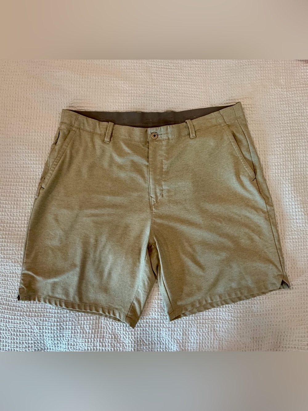Men's Tommy Bahama Casual Tan Green Stretch Shorts